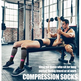 FuelMeFoot 3 Pack Copper Compression Socks - Compression Socks Women & Men Circulation - Best for Medical,Running,Athletic