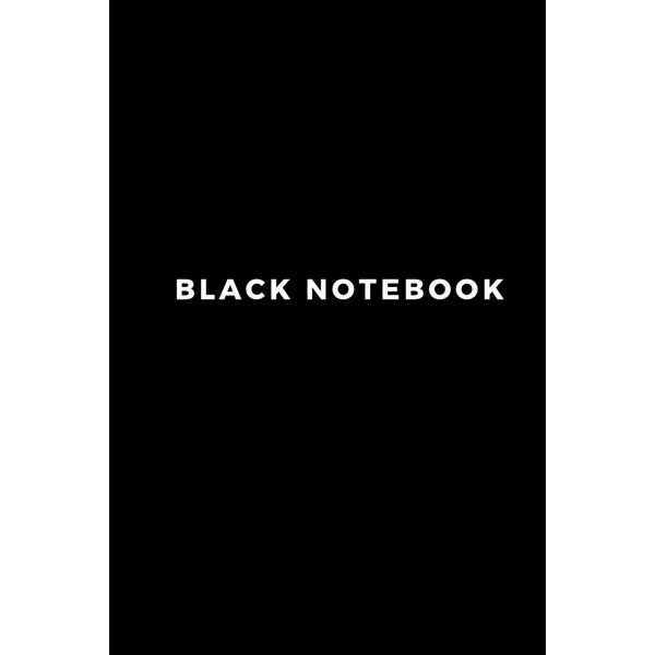 Black Notebook: lined - 100 pages