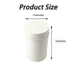 1 Pcs Matte Sealed Tea Canister (White), Tea Container, Tea Storage Canister, Double Seal Tea Canister, Food Storage Container, Tinplate Tea Can, for Kitchen Storage Tea Coffee Sugar Spice