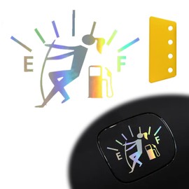 Funny Car Stickers, High Gas Consumption Decal, Men Adjusting Fuel Gauge Empty Stickers, Waterproof Fuel Gage Stickers for Cars, Motorcycles, Trucks, Universal Car Decals((1 Pcs- Colorful) (Girl)