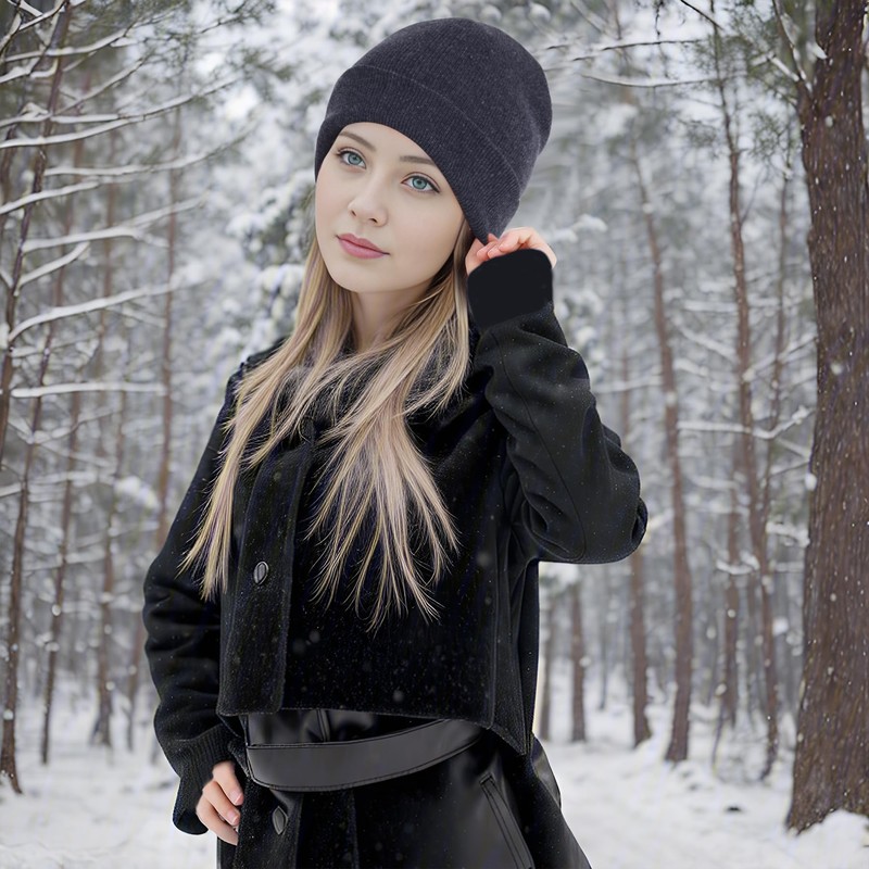 Pistha Beanie for Men Women, Slouchy Knitted Beanie Hats Winter