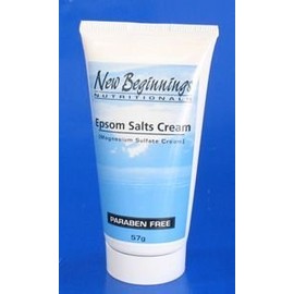 Epsom Salts Cream - (Paraben Free) Magnesium Sulfate Cream (2 oz) - New Beginnings