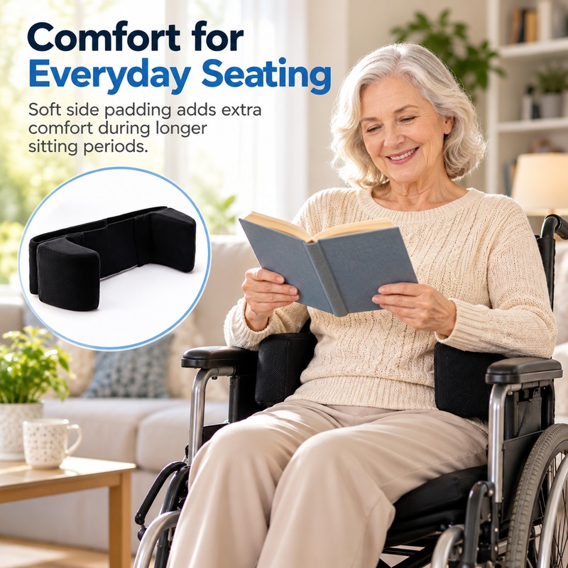 Wheelchair Side Support Pad with Adjustable Side Plate – Lateral