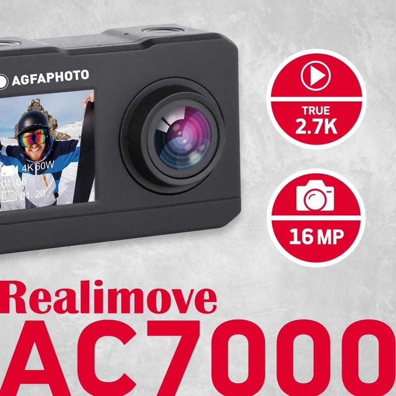 AGFA Photo Realimove AC7000 - Waterproof Digital Action Camera 30m