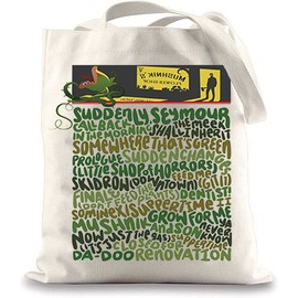 LEVLO Little Shop Of Horrors Musical Canvas Tote Bag Seymour And Audrey 2 Fans Gift Audrey Plant Shopping Bag (Little Shop Tote), Little Shop Tote