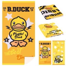 B.Duck Beach Towels,Microfiber Beach Towel, Anti-Sand Fast-Drying Sports Towel, Light and Portable, Suitable for Beach, Pool, Camping, A Great Companion for Swimming, Exercising(67x32 in) (Orange)