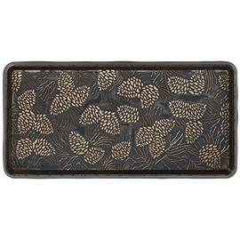 HF by LT Pine Cone Rubber Boot Tray, 32 x 16 inches, One-Piece Seamless Construction, Durable Vulcanized Rubber, Year Round Use Indoors or Outdoors, Copper