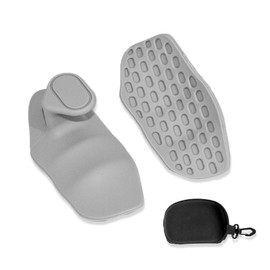 Tehttz Gray Weight Lifting Gloves with Storage Box, Anti-Slip Workout Grips Fingerless Workout Gym Gloves Ergonomic Rubber Hand Protector Gloves for Gym Training and Exercise Dumbbell, Deadlift