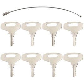 8PCS Ignition Keys 55240 66711-55140 Compatible with Kubota B Series Tractors B20 B5100–B9200, F2000, GL Series – Also Fits Gehl, Finn, Thomas, Skid Steers & Generators