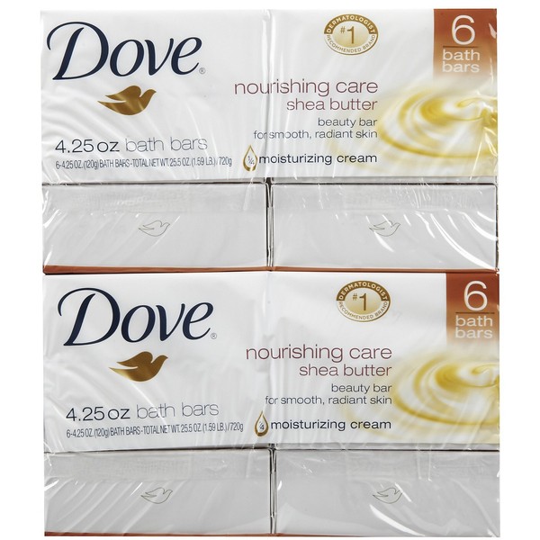 Dove Beauty Bar - Shea Butter with Warm Vanilla - 4 oz - 6 ct - 2 pk