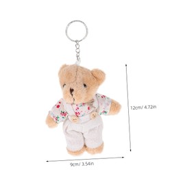 Totority 2pcs Couple Bear Pendant Keychains for Women Key Chain Cute Decorative Bag Pendant Purse Backpack Handbag Charms Cartoon Bear Keychain Tiny Stuffed Bear Bag Backpack Pendant Plush