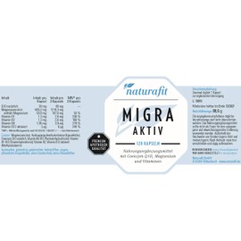 naturafit Migra Active Capsules, Pack of 120 Capsules