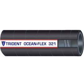 Trident Marine 321-1124 EPDM Rubber Ocean-Flex Multi-Purpose Hose with Wire, 50 psi Maximum Pressure, 12.5' Length x 1 1/2" ID