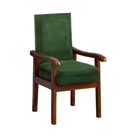 NICEEC Green Spandex Arm Chair Covers for Dining Chairs Super Soft Chair Covers Armchair Easy Fit Chair Cover Set of 1 Washable Chair Protector with Zipper for Kitchen Wedding Party Living Room