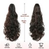 Dcbaboo Ponytail Hairpiece Braid Extension with Clip, Wavy Long Ponytail