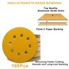 100 Pcs 125mm Sanding Discs Pads, Premium 8 Hole 120
