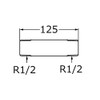 SANEI VS22-62-13X125 Stainless Steel Water Supply Tube, Nominal 13, Length
