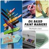 White Paint Markers, 2 Pack Oil-Based Waterproof Quick Dry Permanent