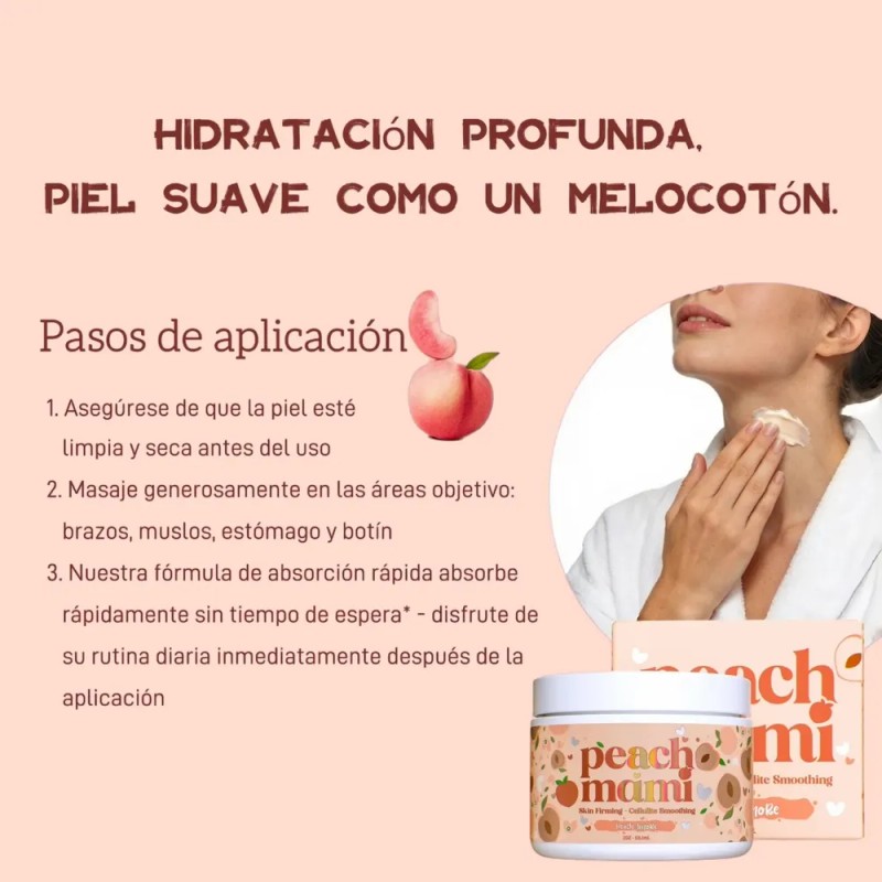Crema Corporal Reafirmante Peach Mami Anticelulitis
