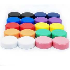 PYJLBX Strong Fridge Magnets - Colourful Round Small & Mini Magnets for Whiteboard, Crafts, Notice Boards, Kitchen, Office, Classroom & Adults Use - Multi-Purpose Magnetic Stickers (20Pcs, 10 Colours)