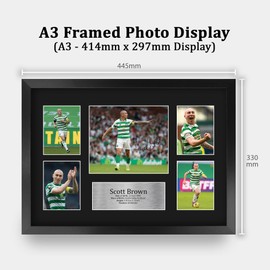 HWC Trading FR A3 Scott Brown Celtic Printed Memorabilia Signed Autograph Photograph Display for Football Fans and Supporters - A3 Framed