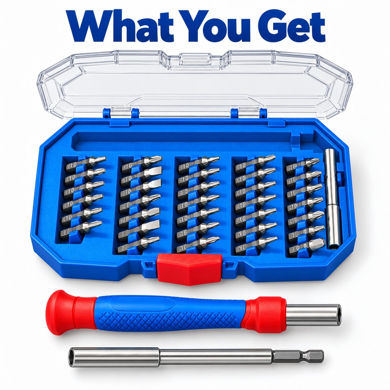 35-in-1 Precision Screwdriver Set – Magnetic Hexagonal, Flathead & Multi-Bit