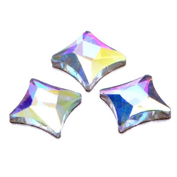 AD Beads Top Czech AB Crystal Multi-Shape Flatback Rhinestone Nail