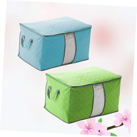MAGICLULU 2pcs Quilt Fabric Storage Bamboo Quilt Organizer Window Bamboo Box Clothing Storage Bag Color