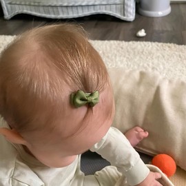 JOYOYO Pack of 40 Baby Hair Bows Baby Hair Clips Craft Small Size 2.8 cm Bow Small Hair Clips Especially for Baby Fine Hair