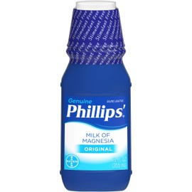 Milk of Mag Reg Size 12z Phillips Milk of Magnesia Laxative & Antacid in Original Flavor