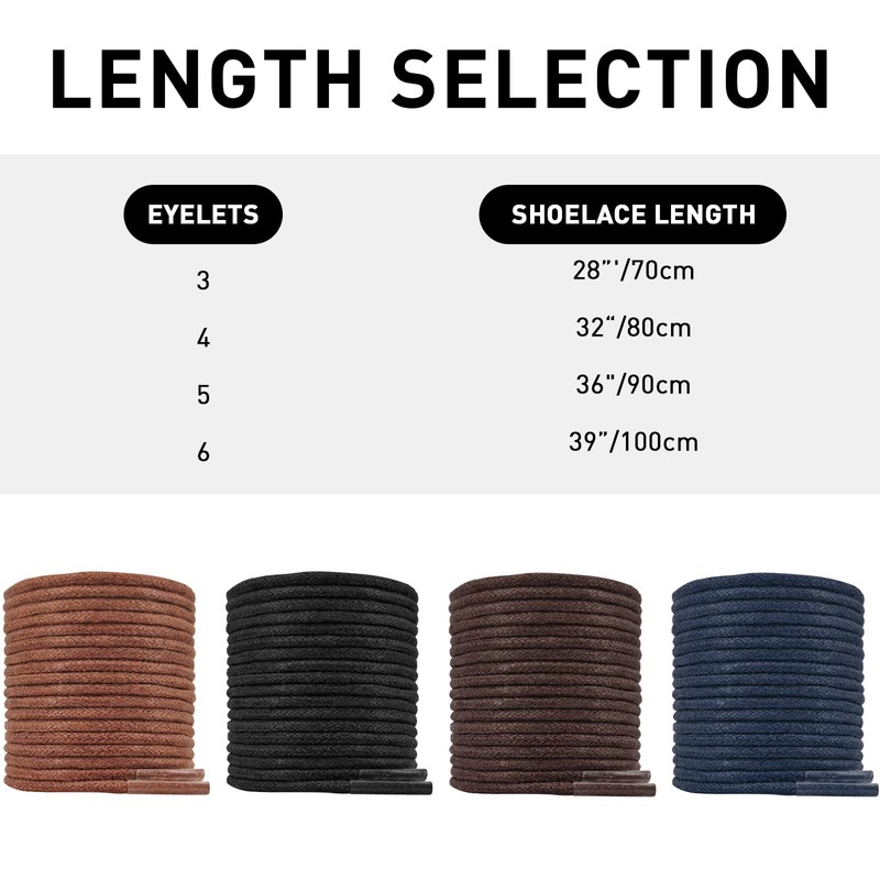 UamGlsob 2 Pairs Dress Shoelaces for Johnston and Murphy Men