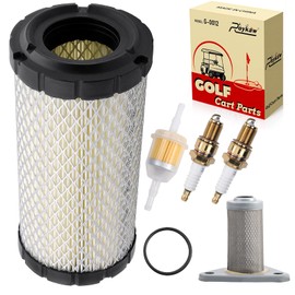 Roykaw Golf Cart Tune Up Kit Compatible with EZGO TXT/RXV/ST350/Workhorse Gas, (For TXT w/MCI, RXV w/Robbins), w/Air Filter, Oil Filter, Fuel Filter, Spark Plug, OEM# 72084G01, 26591G01, 28463G01