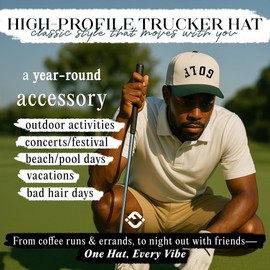 Funky Junque Two Tone Vintage Snapback Hat - Golf (Upside Down) - Green/Beige