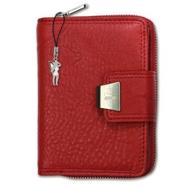Ladies’ Cowhide Purse/Wallet 5197 - Red - 9x13cm