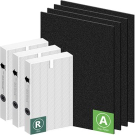 HPA300 Filter Replacement for Honeywell HPA300 Series Air Purifiers HPA300, HPA300VP, HPA304, HPA3300, Replace HRF-R3 (3 R Replacement Filter + 4 Activated Carbon Pre-Filter) by Funmit