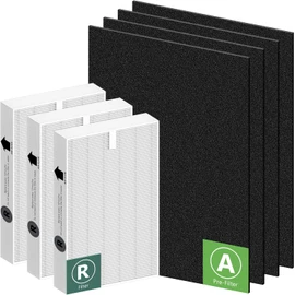 HPA300 Filter Replacement for Honeywell HPA300 Series Air Purifiers HPA300, HPA300VP, HPA304, HPA3300, Replace HRF-R3 (3 R Replacement Filter + 4 Activated Carbon Pre-Filter) by Funmit