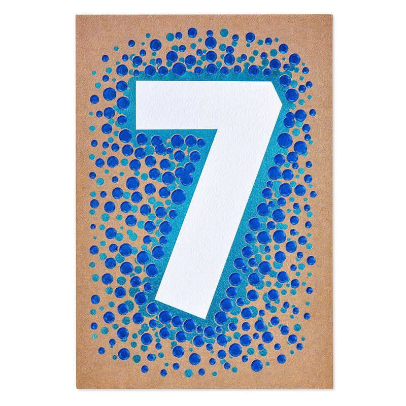 American Greetings 7th Birthday Card (Big 7)