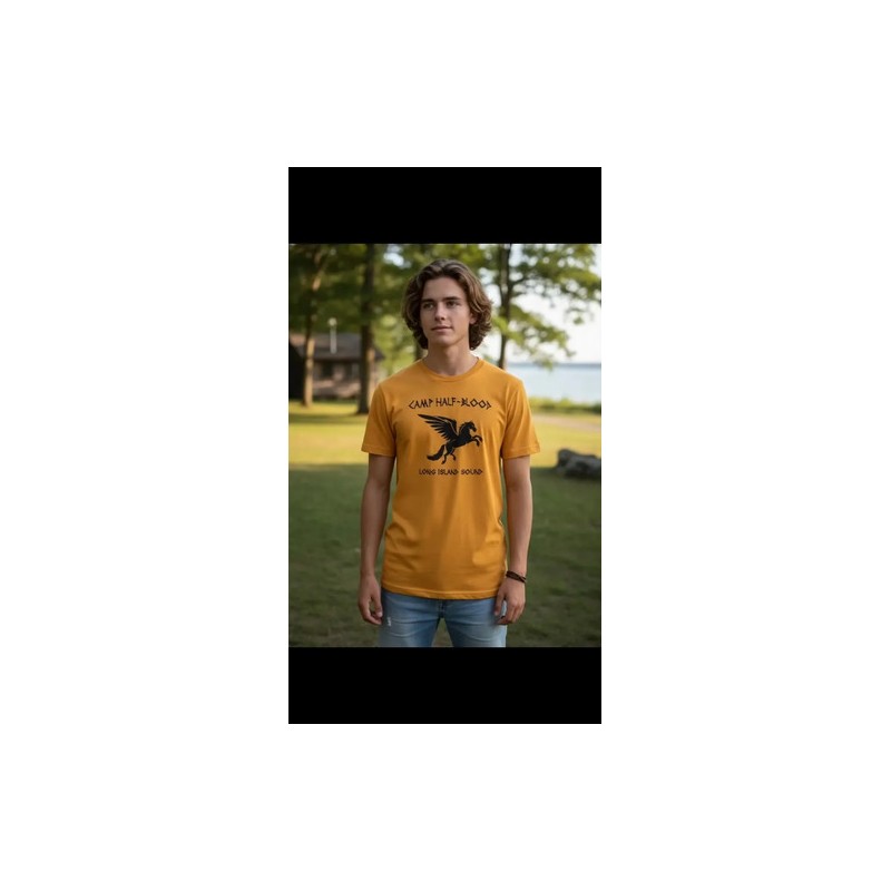 Playera Camiseta Camp Half Blood Campamento Media Sangre Unx