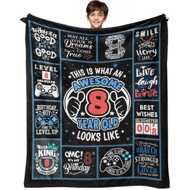 8 Year Old Boy Birthday Gift, Birthday Gifts for 8 Year Old Boy, Boys 8 Years Old Birthday Gift Ideas Throw Blanket 50"X40, Birthday Presents for 8 Year Old Boys, Best Gifts for 8 Yr Old Boy Birthday