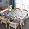 TruDelve Plastic Christmas Tablecloth Rectangle Silver Vinyl Christmas Table Cloth