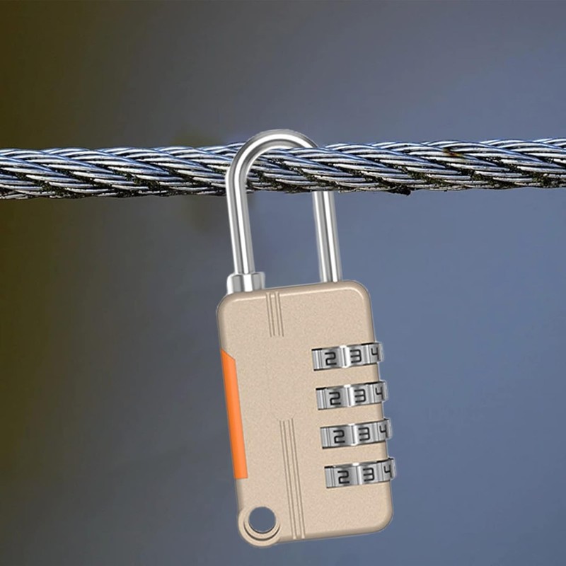 1 Pc Blue 4 Digits Lock,Combination Locker Password Padlock Mini