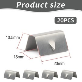 20 Pieces Wind Deflector Clips,Universal Stainless Car Window Winds Rain Deflectors Channel Steel Fixing Retaining Fitting Clip Replacements Fit for Heko G3 Sned,Easy Installation Improve Safety