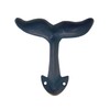 Wowser Navy Blue Whale Tail Cast Iron Wall Hooks, Wall