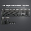 YUNZII Black Gray Gradient PBT Keycaps, 136-key Double Shot Dye