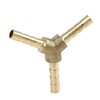 X AUTOHAUX 4mm Brass Hose Barb Fitting Y-Shaped 3 Way