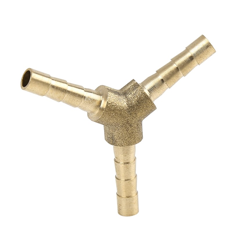 X AUTOHAUX 4mm Brass Hose Barb Fitting Y-Shaped 3 Way