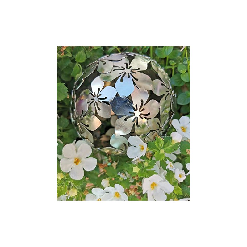 Jürgen Bocker Gartenambiente Decorative Ball Flower Stainless Steel Matt Brushed