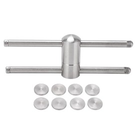 Risegun Snooker Stick Tip Shaper, Stainless Steel Billiard Tip Trimmer and Shaper, Pool Cue Tip Shaper, Snooker Cue Tip Compressor, for 9mm-14mm Snooker and Pool Cue Tips, 5.7x2.0x0.9in