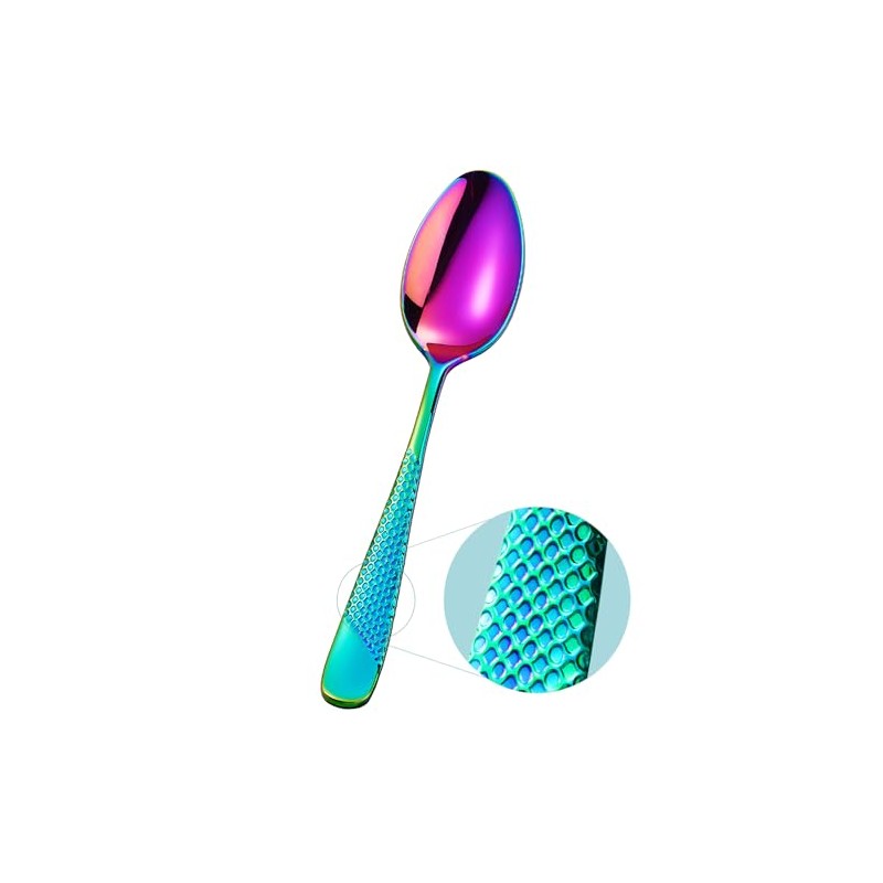 Xideman® Premium 6-Piece Hammered Soup Spoon, Tablespoon, 18/10 Stainless Steel,