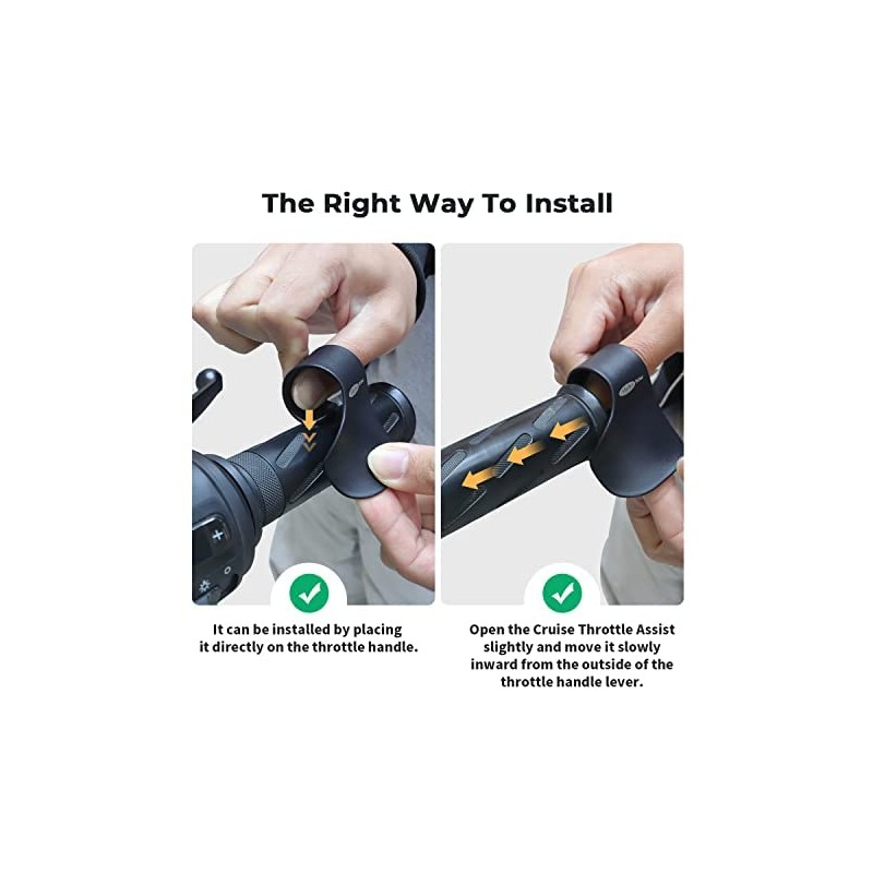 Alpha Rider 2PCS Universal 22MM Black Throttle Mounted Motorcycle Cruise